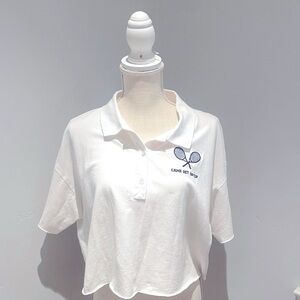 NWOT Offline by Aerie Cropped Polo Tee M Tenniscore Sporty Y2K Women Preppy
Top